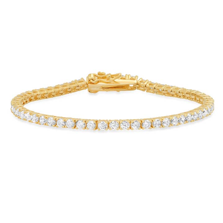 3MM TENNIS BRACELET, GOLD BR for wholesale by JEN HANSEN