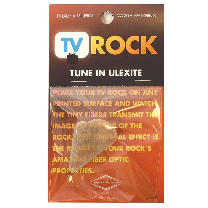 TV Rock | Compact Curiosities Ulexite Mineral for wholesale by Copernicus Toys