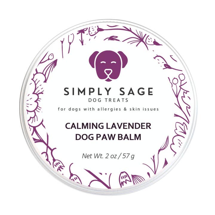 Lavender Dog Paw Balm, Pet Skincare, Pet Grooming, Paw Care for wholesale by Simply Sage Dog Treats, LLC
