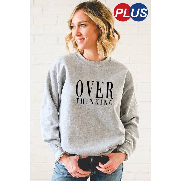 SWEAT-SHIRT GRAPHIQUE OVER THINKING pour la vente par Clothing of America