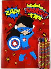 Tiny Mills - Vendita all'ingrosso Libro da colorare e attività - Bambini e neonati - Libri da colorare supereroi con pastelli bomboniere12