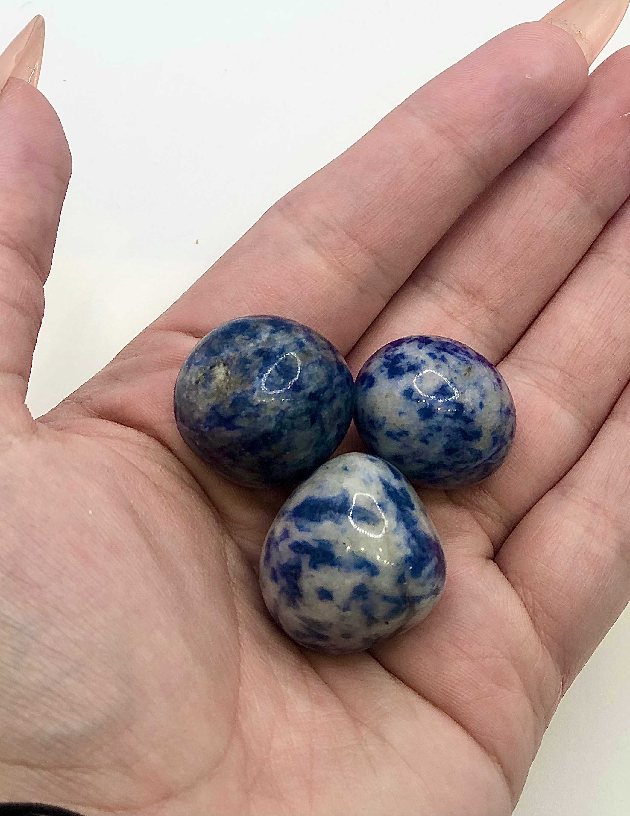 Oils and Auras – wholesale Andlig sten/kristall – Blå jaspiskristall tumlande sten3