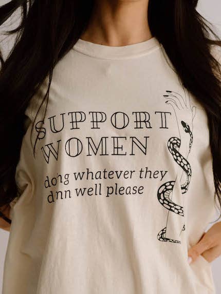 Support Women Feminist Grunge Comfort Colors Graphic Tee for wholesale by Uncommon Wild
