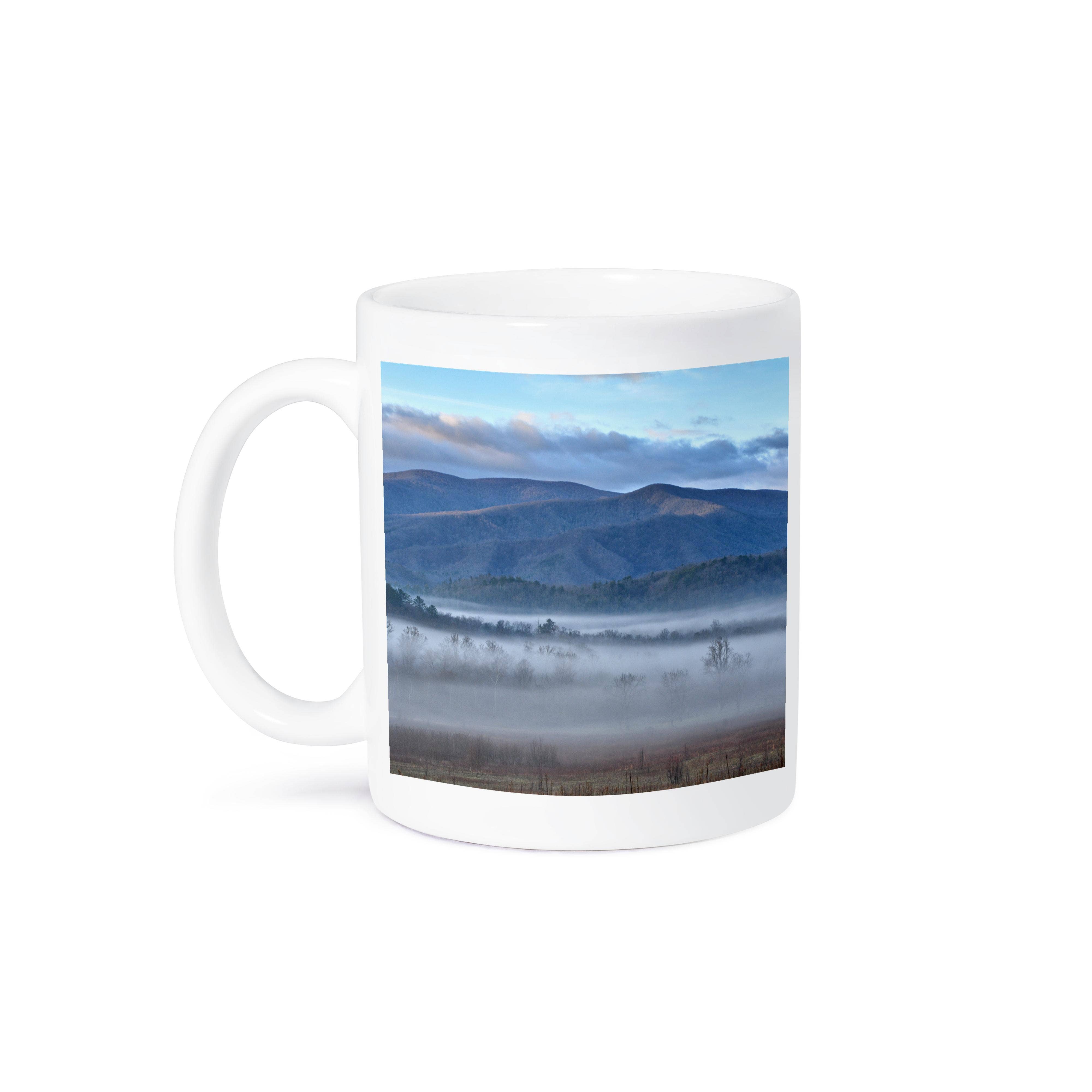 3dRose - Wholesale Coffee Mug - 3dRose, Morning fog lingers in the valley at Cades Cove in the Smoky Mountains, Mug8