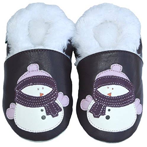 Jinwood Suela Blanda Invierno Regalo Zapato de Piel para Bebé Niña Muñeco de Nieve 0-3 Años para venta al por mayor de Jinwood