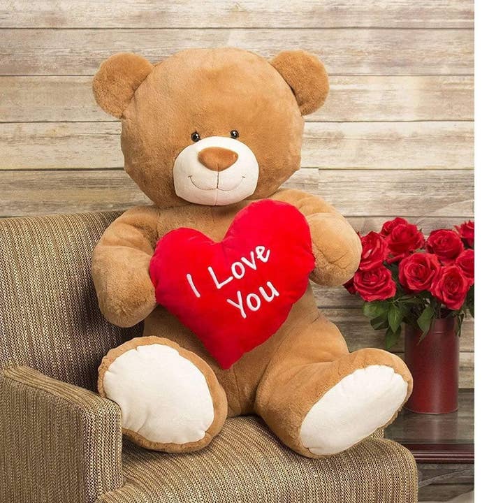 35in Jumbo Valentine Plush I Love You Bear by Gitzy for wholesale by OrangeOnions