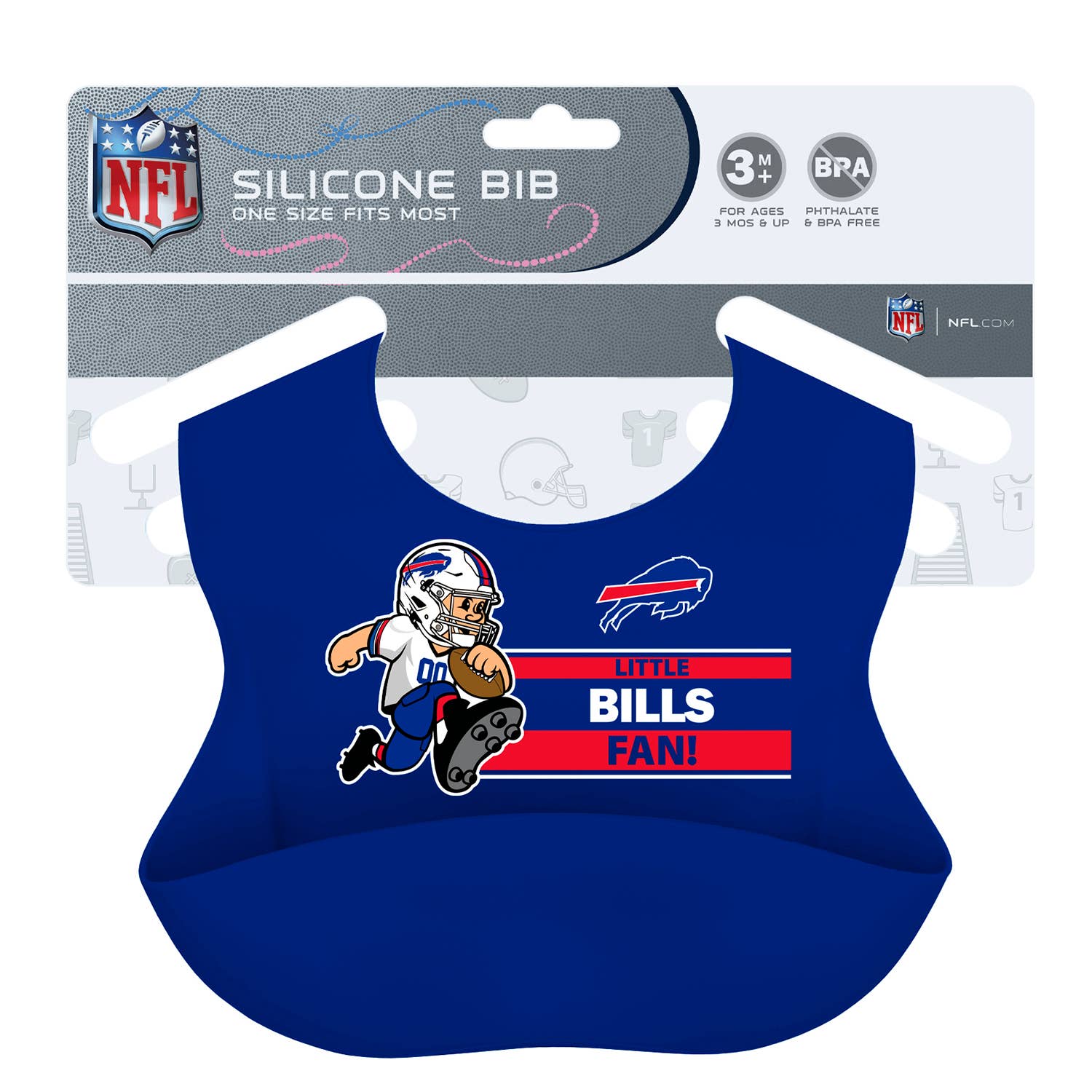 Masterpieces Puzzles - Wholesale Bib - Baby - Buffalo Bills - NFL Silicone Bib1