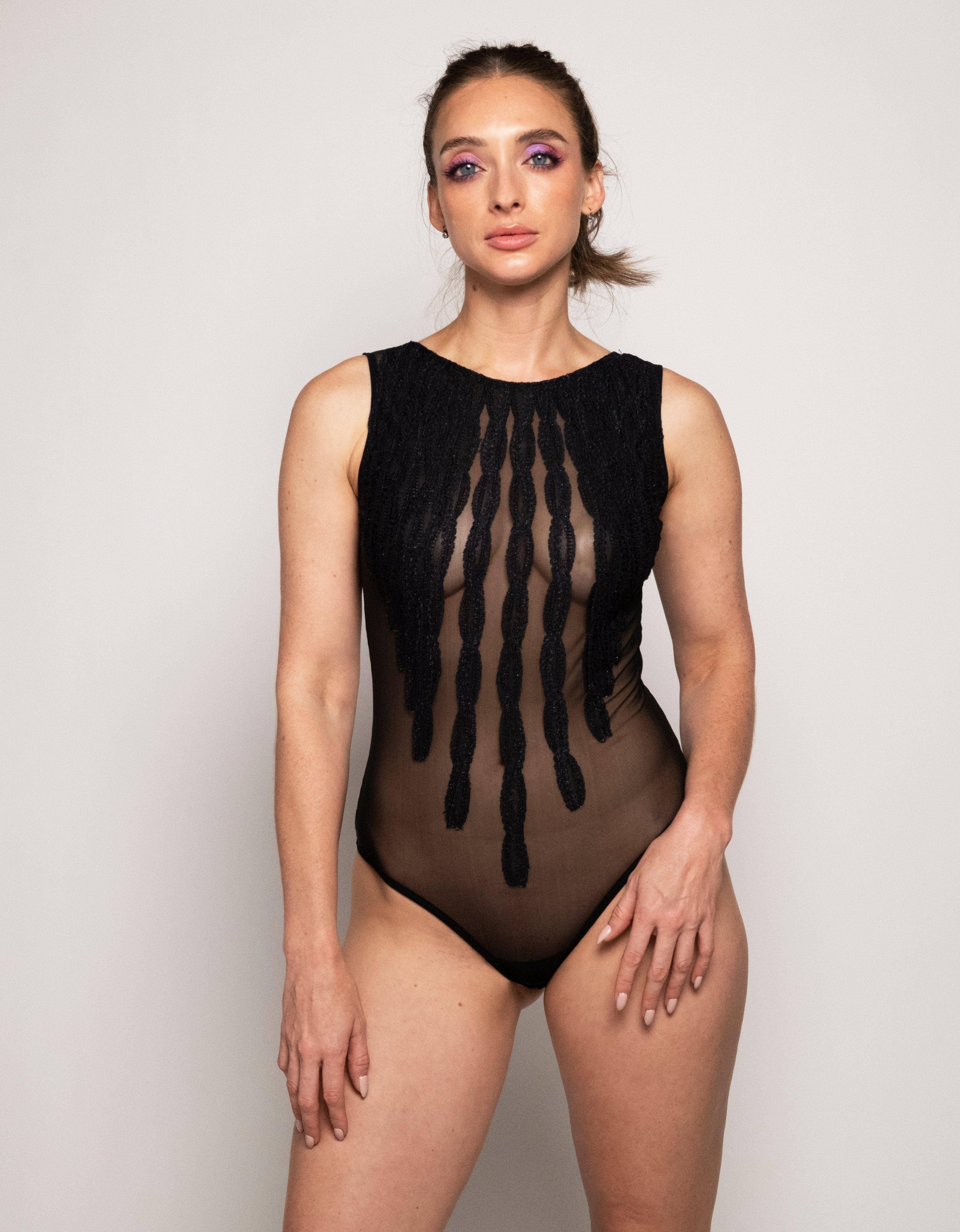 Paradox Cascade Black Bodysuit for wholesale on Faire1