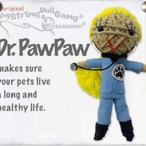 Dr. PawPaw (Girl) the Veterinarian String Doll Keychain for wholesale by Kamibashi