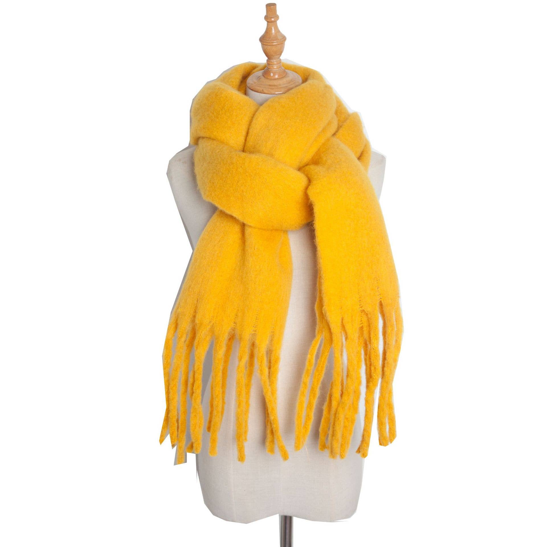 HIDDENBRAND - Wholesale Scarf - Women's - soft cozy classic solid fringe scarf wrap28