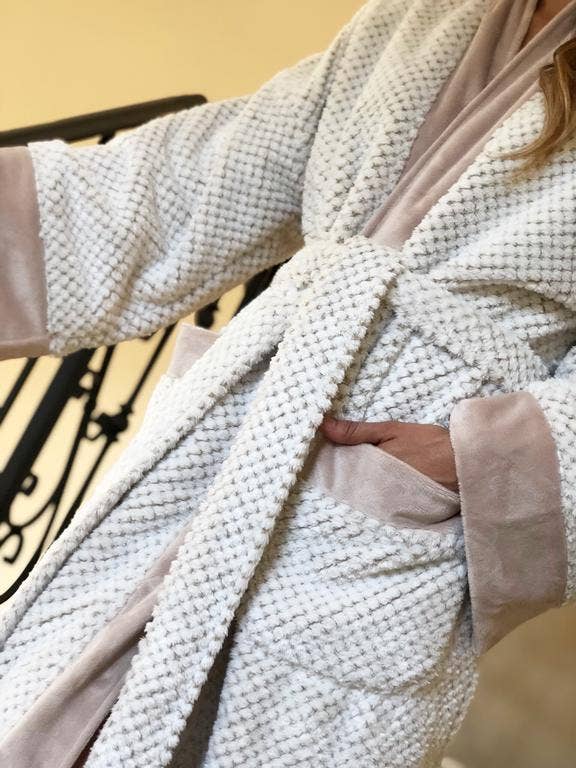 Keikico - Vendita all'ingrosso Vestaglia - Donna - Accappatoio da spa lungo di lusso nero12