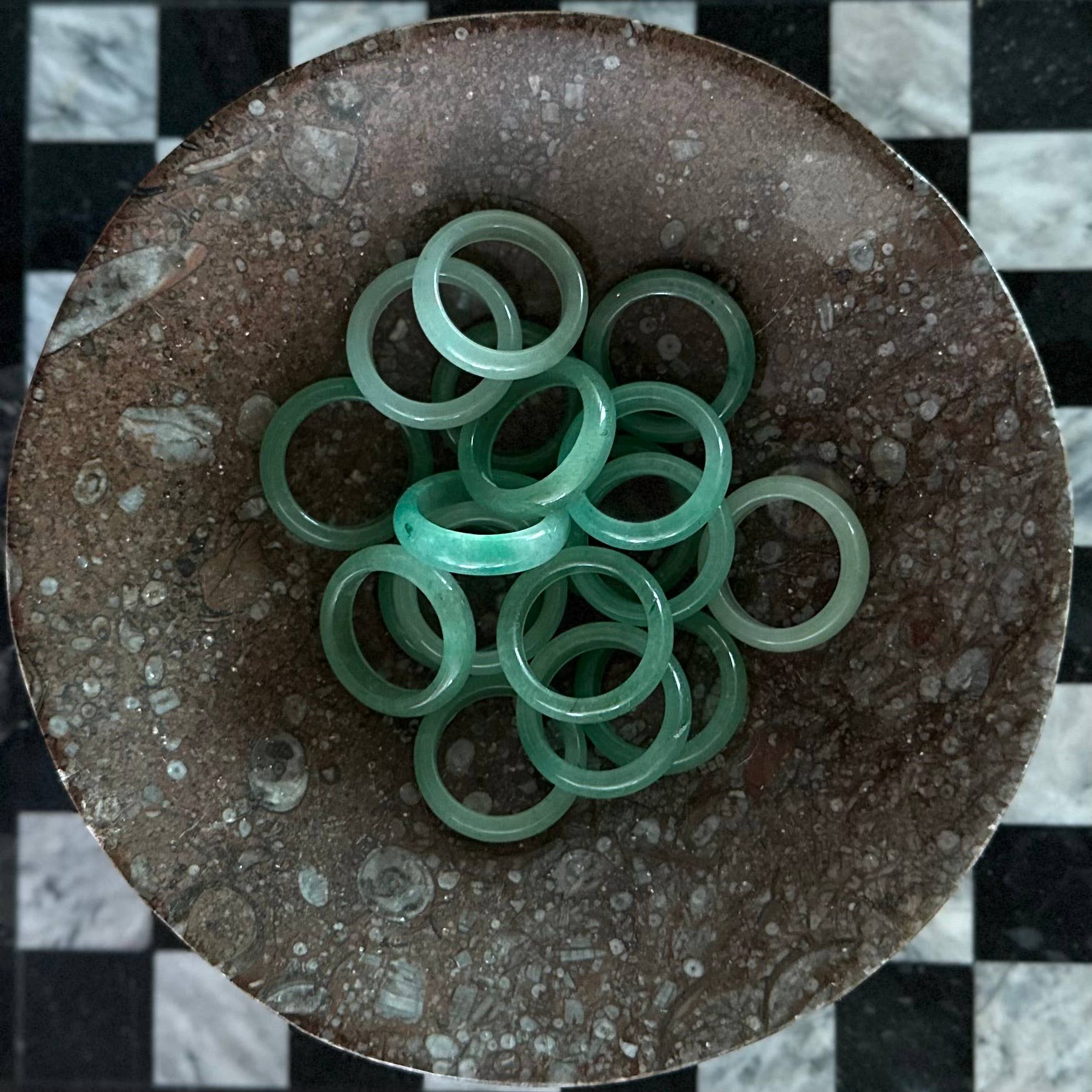 Pebble House - Wholesale Band/Stacked Ring - Aventurine Rings -10 pcs (Crystals & Stones)1