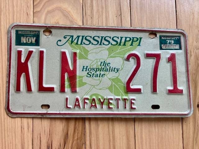 1979 Mississippi Lafayette County License Plate for wholesale by RusticPlates