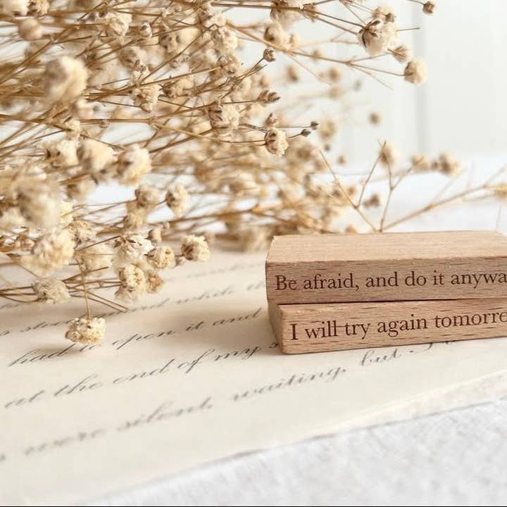 Mini quote rubber stamps for wholesale by Crea with Gaby
