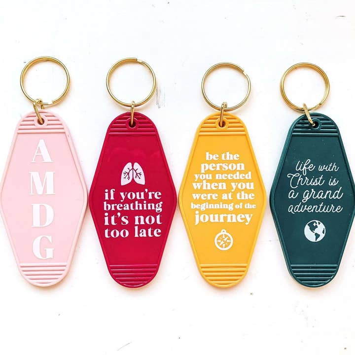 Pink Salt Riot - Wholesale Keychain - Women's - Retro Hotel Keychain - Be Who You Needed5