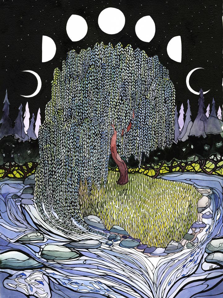 Willow tree card for wholesale by Mattie Rose Art