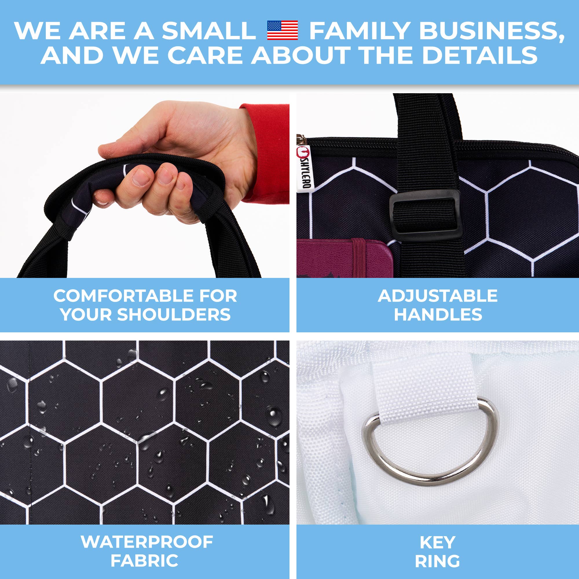 Nurse Bag and Utility Tote|Waterproof | Black Bee Hive for wholesale on Faire3