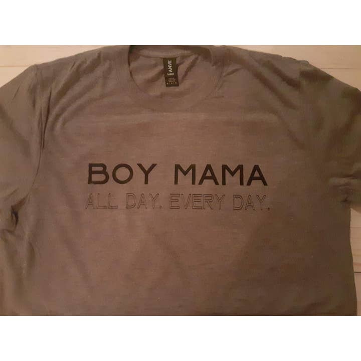Boy Mama Grey Tees for wholesale by Perfectly Sassy Expressions
