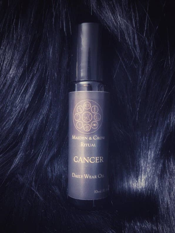 Olio astrologico contro il cancro per la vendita all'ingrosso da parte di Maiden and Crow Spiritual Apothecary