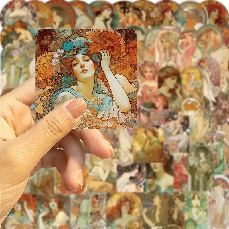 Magnifique Hearts - Wholesale Sticker - Alphonse Mucha Art Stickers – Bulk Vintage Packs (10/20/50)1
