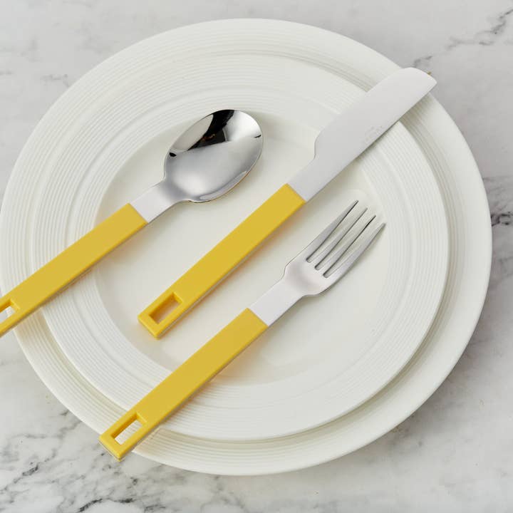 ANNOVA - Wholesale Flatware Set - ANNOVA Block Handle Silverware Set 20 Pieces Color Modern Style Flatware4