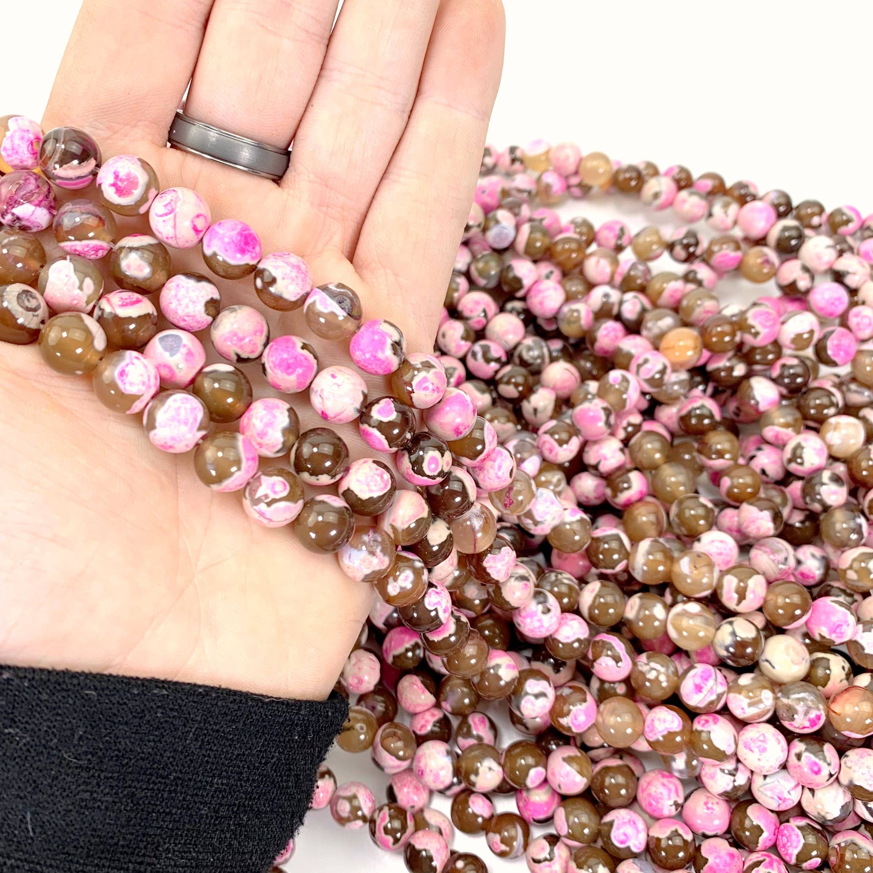 Rock Paradise – Engroshandel Perler – Crystal Agate runde farveperler5