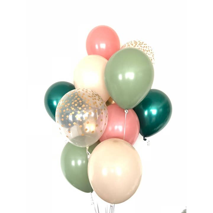 Hullaballoons – wholesale Ballong – Gröna och Rose ballonger | Uppsättning av 10 latexballonger