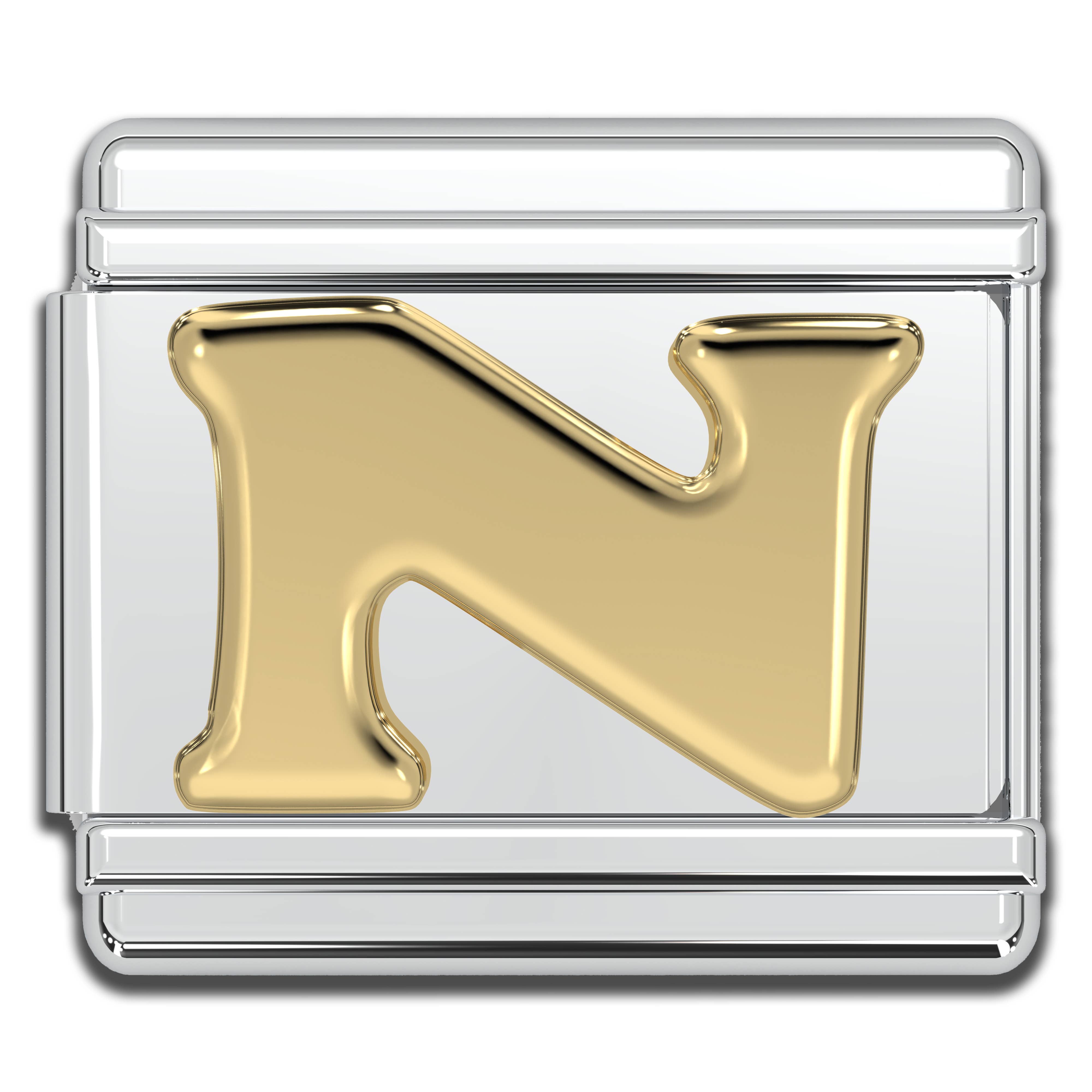 Natalia - Wholesale Individual Charm/Pendant - Italian Charm Letters A-Z - 9mm Gold Bracelet Charms10