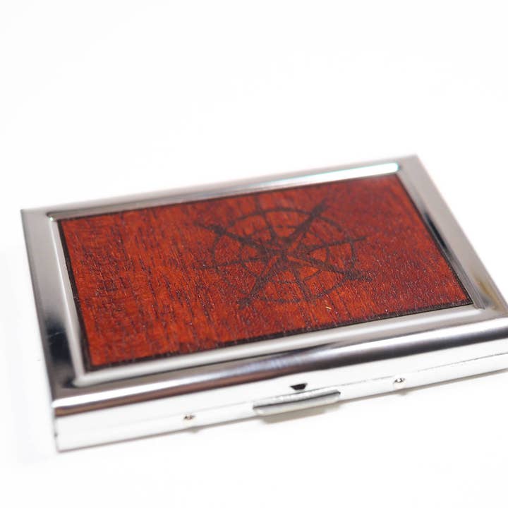 Real Mahogany Wood Credit Card Rfid Case for wholesale by Resolute Star