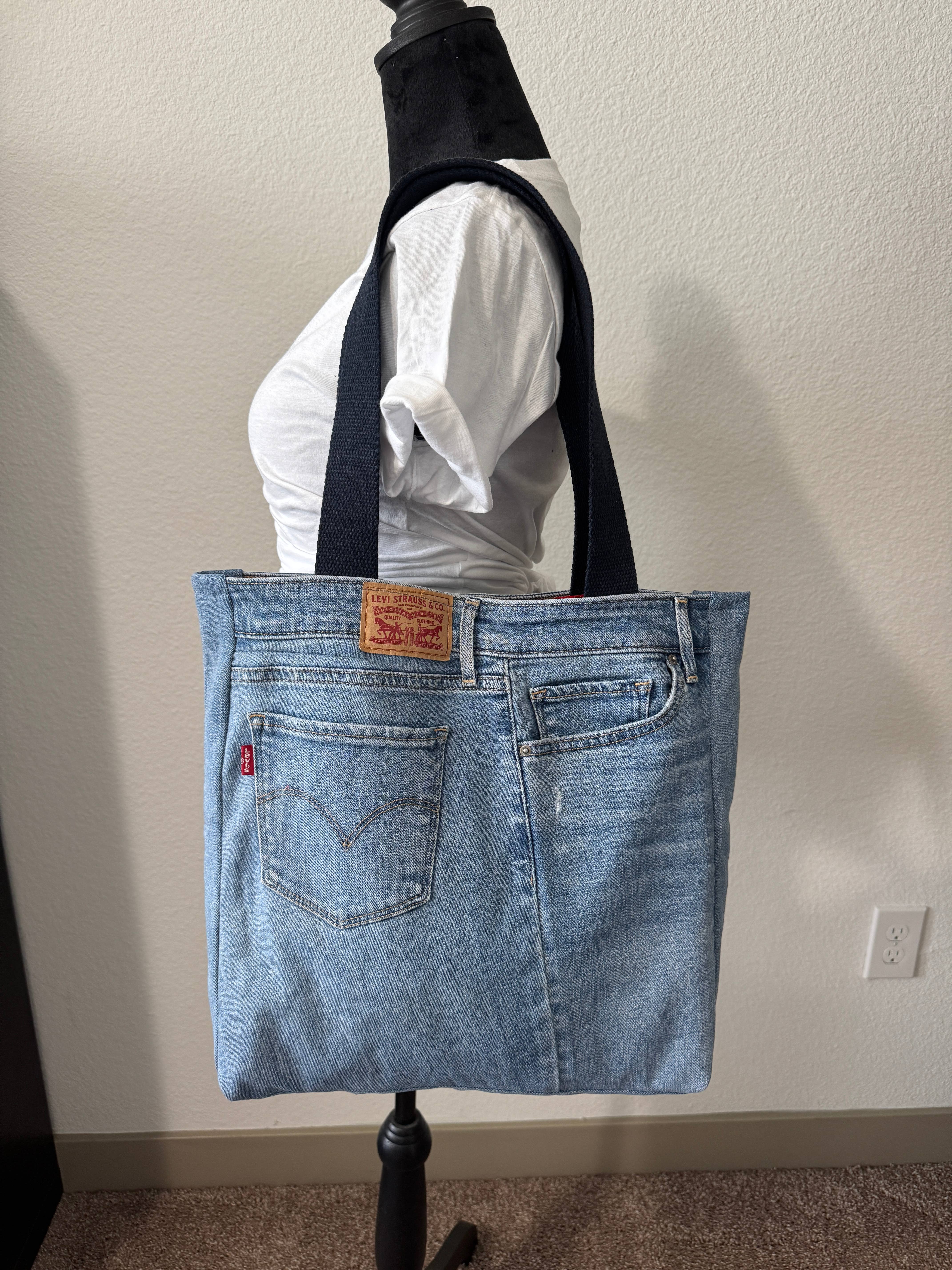 Indigo Bags - Wholesale Tote Bag - Women's - Levi's Upcycled Denim Tote Bag – red dots4