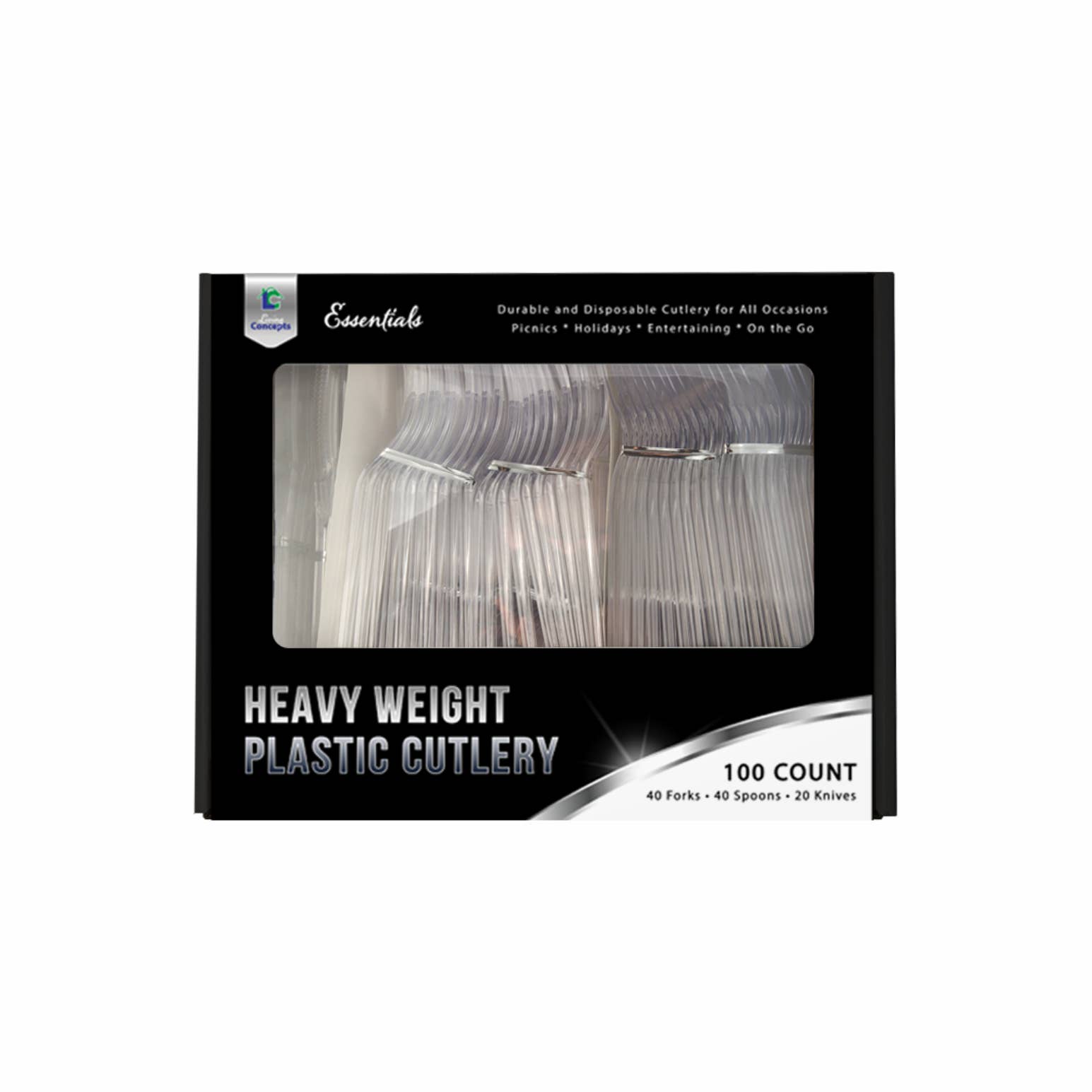 Living Concepts - Wholesale Assorted Cutlery Set - Cutlery 100CT
Clear Asst