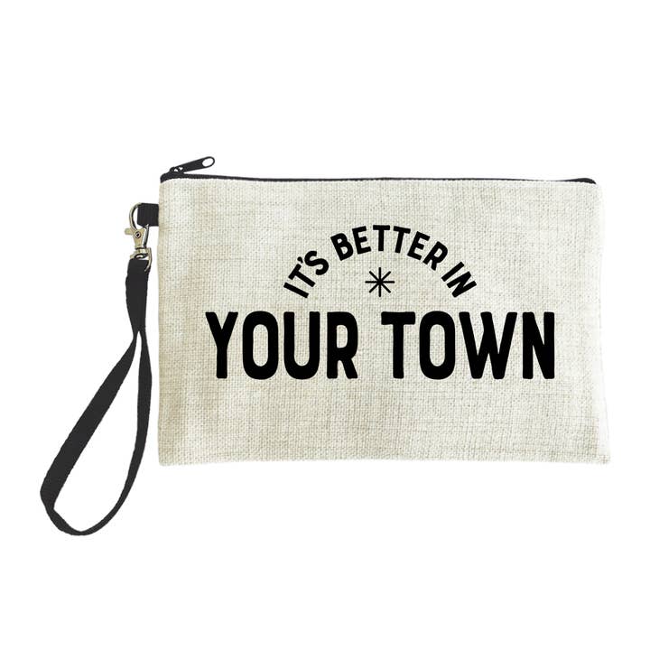 Personalized City Zip Pouch, It's Better In, Name Drop for wholesale by Rock Scissor Paper