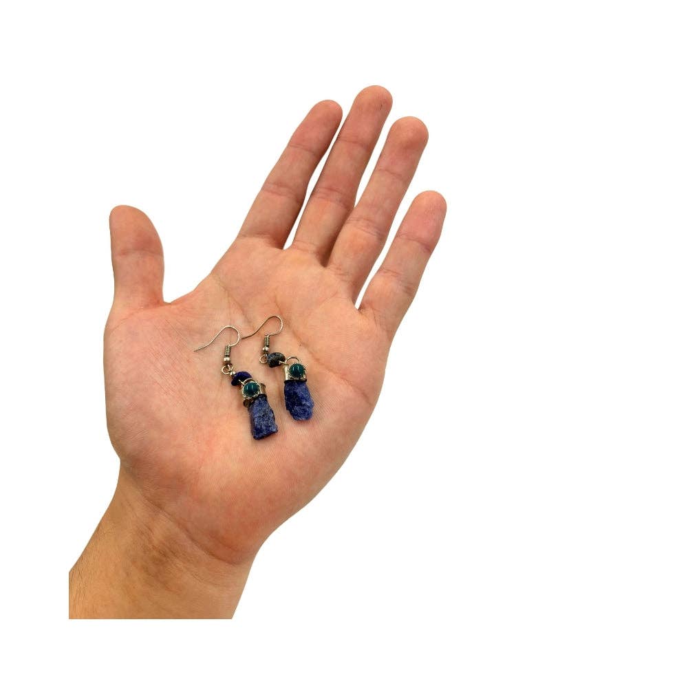 Earths Elements Wholesale - Wholesale Dangle Earrings - Earring - Dangle Raw Stone, Assorted<br>2