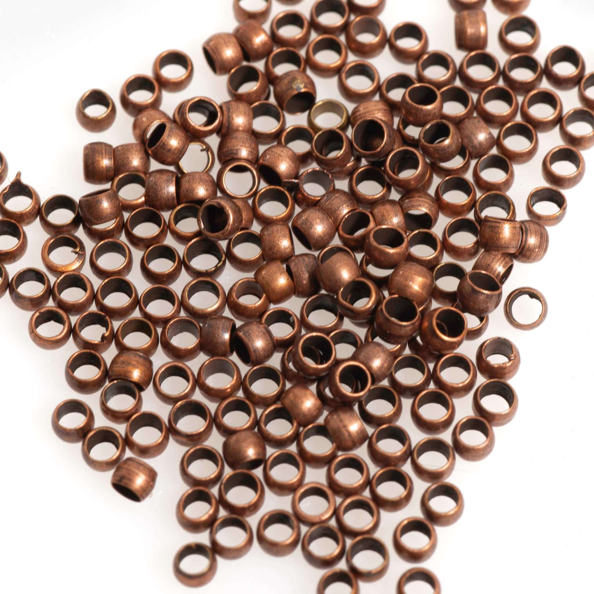 Continental Beads - Wholesale Craft Supplies - Crimp Bead Seamless - Measures 2mm - Size XXS - Available in Multiple Colors - Sold by the Gross - CRBD22