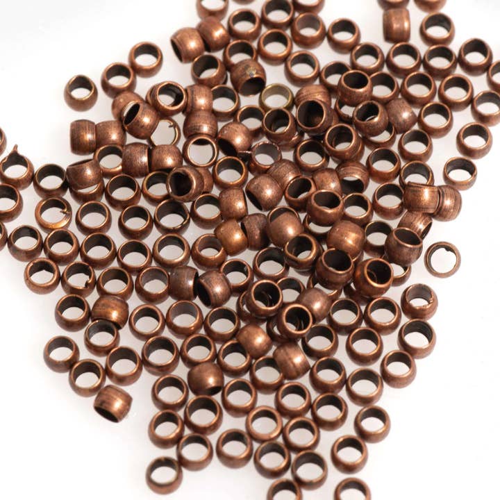 Continental Beads - Wholesale Craft Supplies - Crimp Bead Seamless - Measures 2mm - Size XXS - Available in Multiple Colors - Sold by the Gross - CRBD22