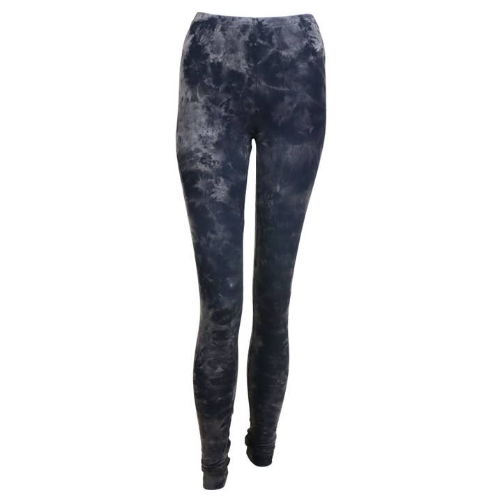 Leggings Batik Landscape black gray Yoga Goa Tie Dye for wholesale by Tribal Trade GmbH