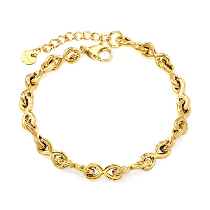 Aulala Figure 8 Gold plated Bracelet for wholesale by AULALA IBIZA