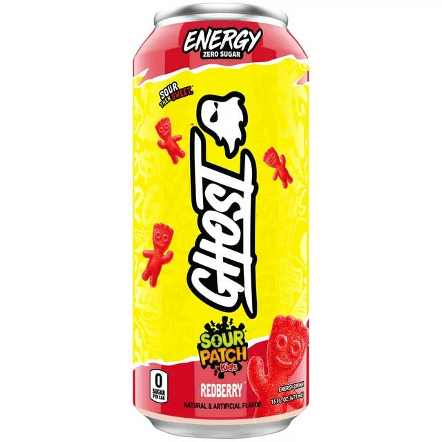 L&F Universal Goods – Großhandel Sport-/Energydrink – Ghost Energy Sour Patch Redberry Dose für Kinder, 16 Fl. Oz