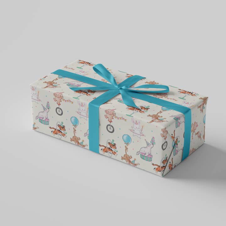 Deck & Adorn - Wholesale Wrapping paper roll - Party Under the Big Top Wrapping Paper | 3 Sheets, 20" x 29"1