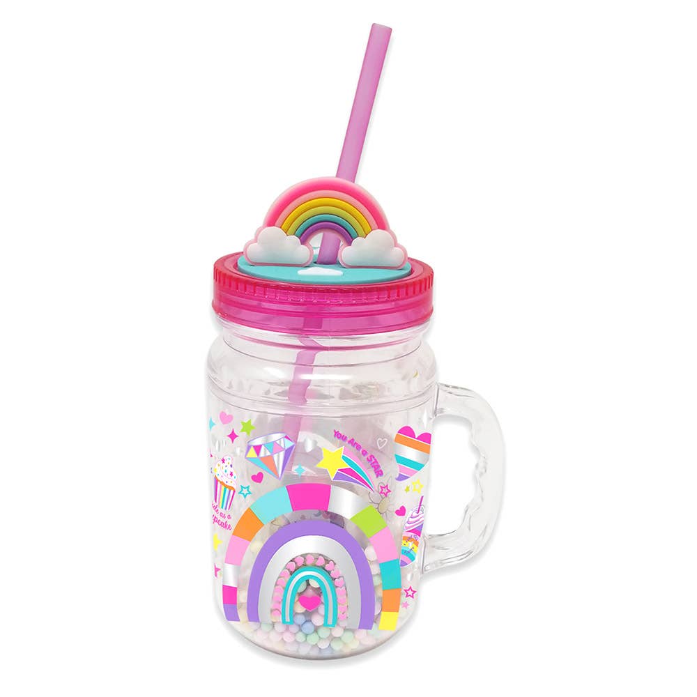 Sensibling Corp. - Wholesale Drinking Glass/Cup - Kids & Baby - HOT FOCUS - Kids Glow in the Dark Unicorn Mason Jar Tumbler
6