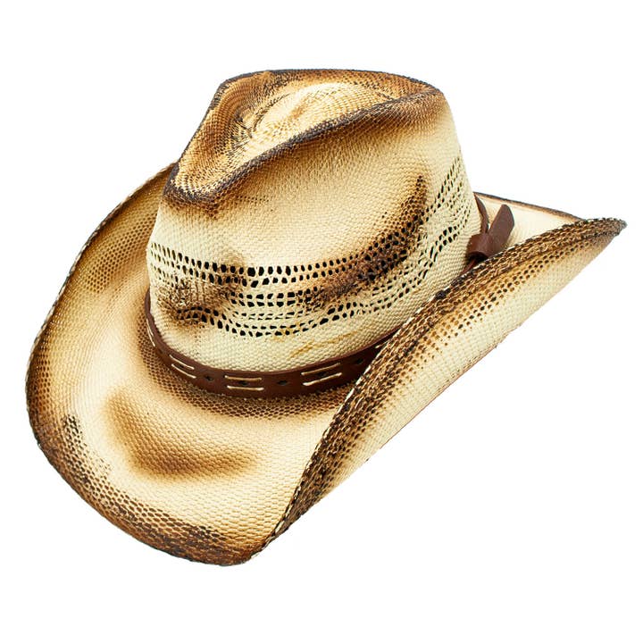 Stirrup Woven Toyo Straw Western Drifter Cowboy Hat for wholesale by Peter Grimm