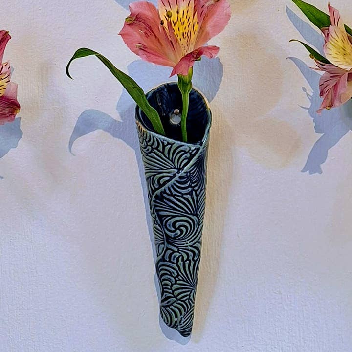 Plays in Mud Pottery - Wholesale Wall Planter - Wall Pocket - Handmade Pottery Wall Vase - Made to Order8