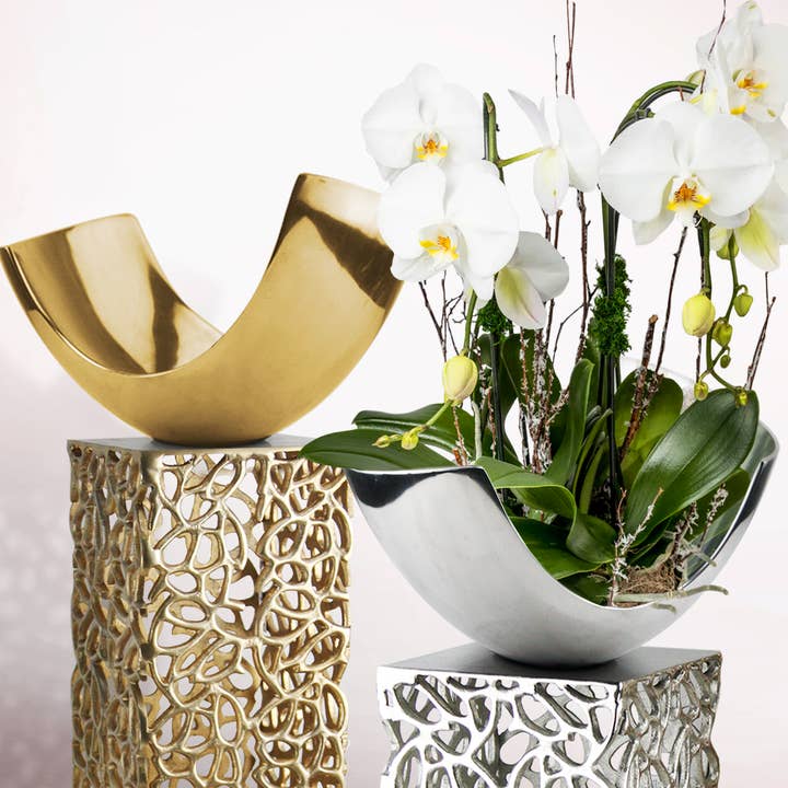 Galore Home - Vendita all'ingrosso Vasi - Vaso curvo in metallo piccolo
