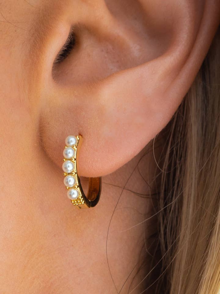 Grace Huggies | Gold for wholesale by JacqMaria Jewelry