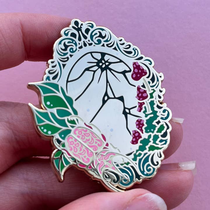 Broken Mirror - Enamel Pin for wholesale by Flutter & Fern