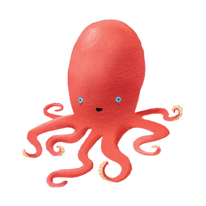 Tattly - Wholesale Temporary Tattoo - Ruby Octopus Tattoo Pair0