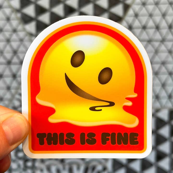 This Is Fine Sticker for wholesale by KP General Store