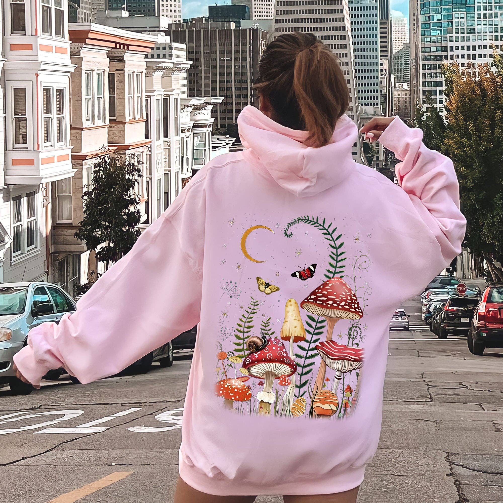 Refinery Number One LLC - Wholesale Hoodie - Women's - Mystical Mushroom Forest Hoodie2