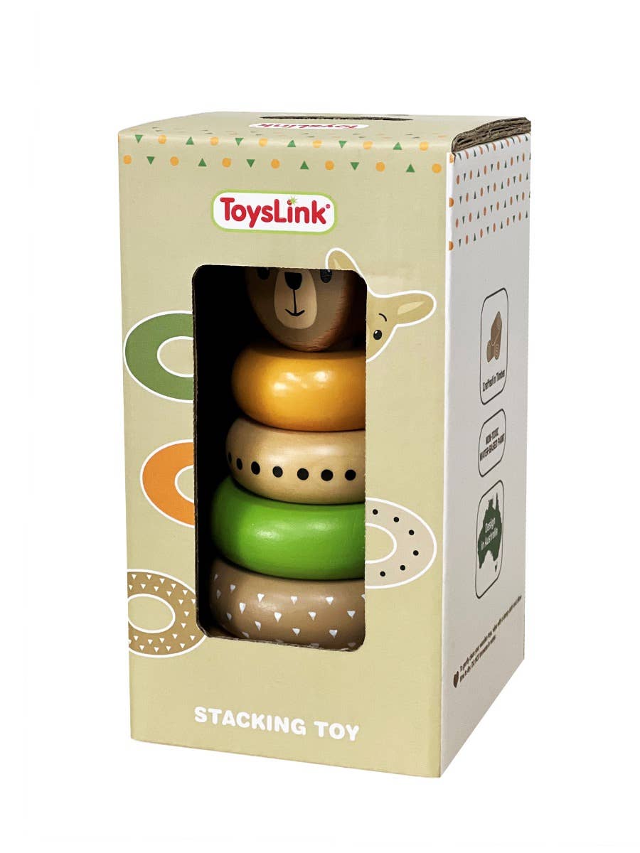 ToysLink - Wholesale Wood Toy - Kids - Wooden Kangaroo Stacking Toy1