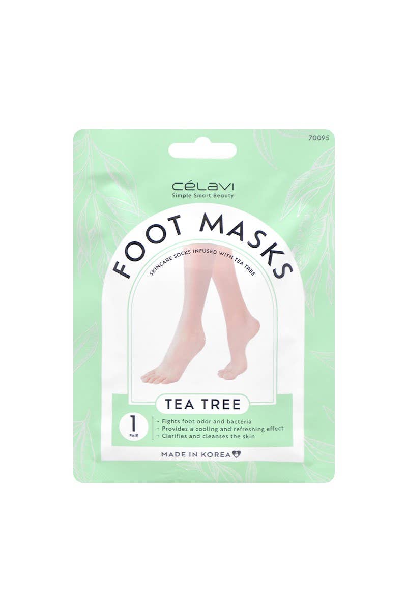 PINEAPPLE Beauty – Engroshandel Fodmaske – Celavi 70091 Tea Tree 3 par fodmasker - 1 sæt2